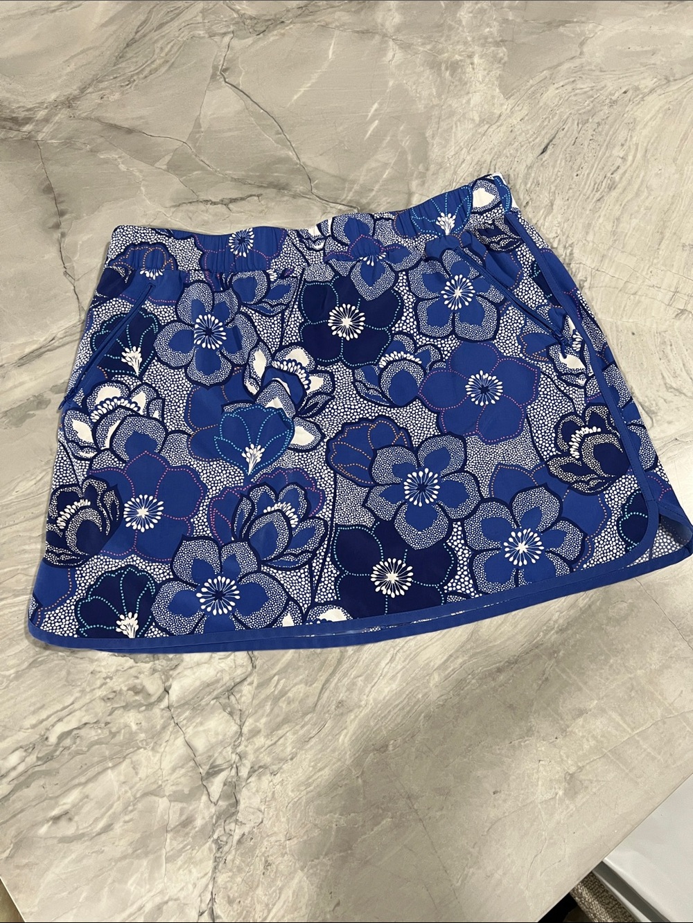 Talbots Blue Floral skort - Printed Pull-On